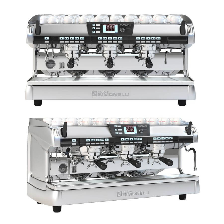 有两个/三个/四个出口的咖啡机3D模型（OBJ,FBX,MAX）