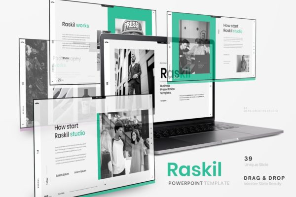 Raskil – 团队商业计划展示模板(PPTX)