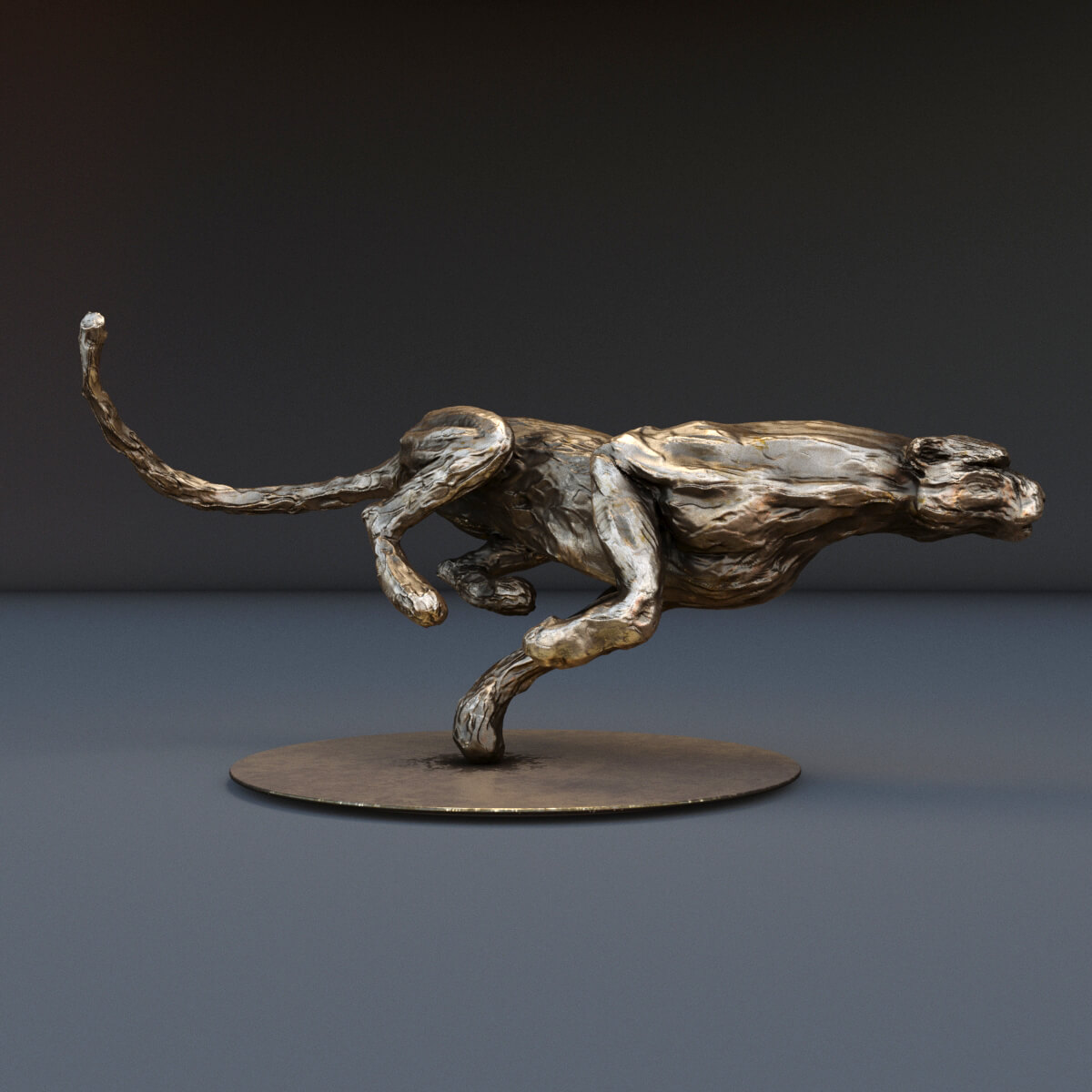 猎豹铜像3D模型（OBJ,FBX,MAX）