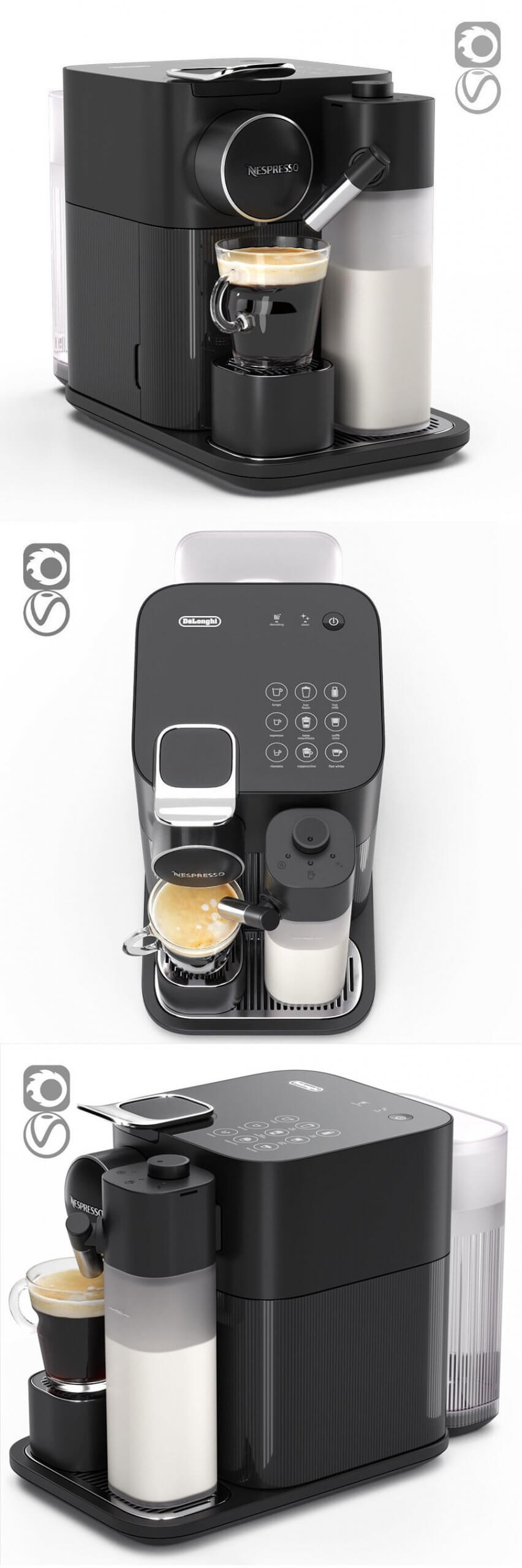 德龙 DeLonghi Nespresso Gran Lattissima EN650B 3D 多功能咖啡机模型下载（fbx,max,obj）