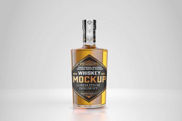 威士忌酒瓶设计模型 (PSD)