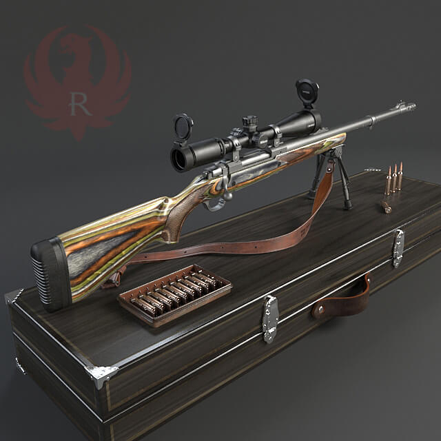 Ruger鲁格栓动猎枪3D模型（FBX,MAX）