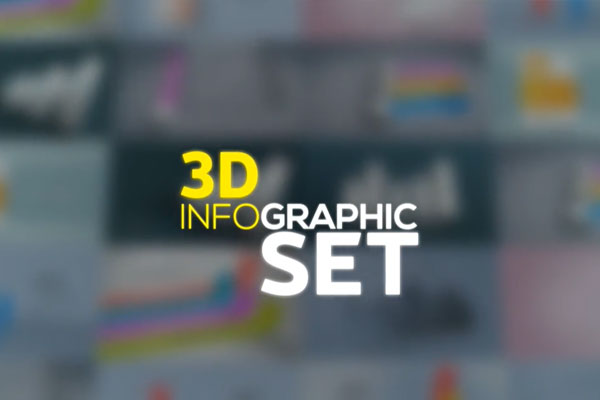 3D信息图表集AE视频模板[aep]