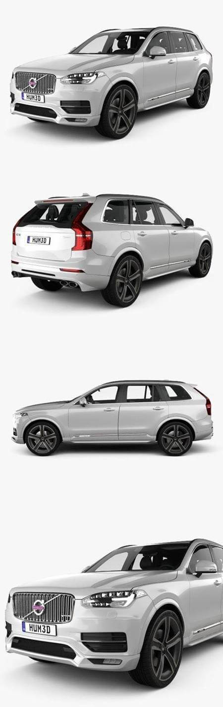沃尔沃  Volvo XC90 Heico with HQ interior 2016 汽车SUV越野车3D模型下载 (MAX,FBX,OBJ,TEX,3D Models)