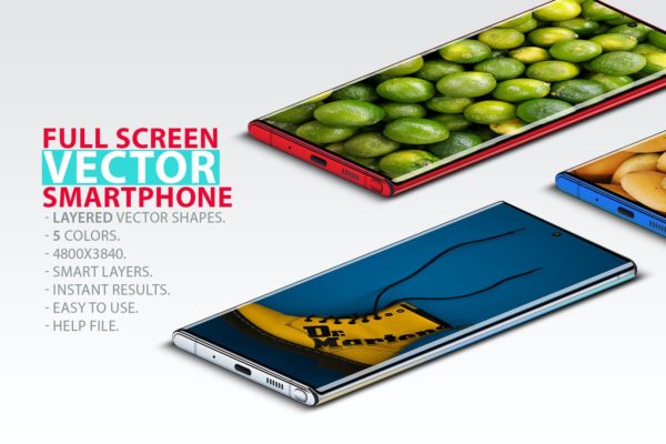 全面屏手机设计展示样机 (PSD)