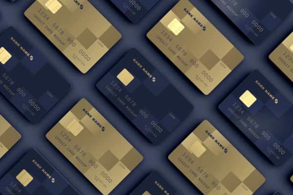 高端精致的信用卡模型(PSD)