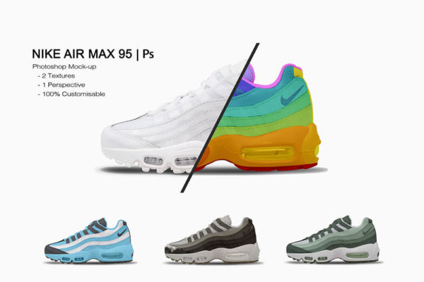 耐克Air Max 95运动鞋设计样机 (psd)