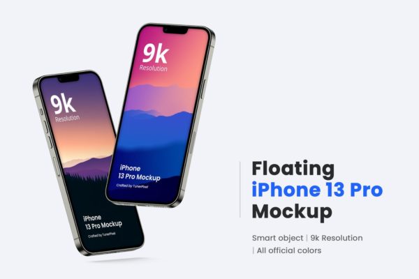 高品质的iPhone 13 Pro APP UI样机展示模型mockups