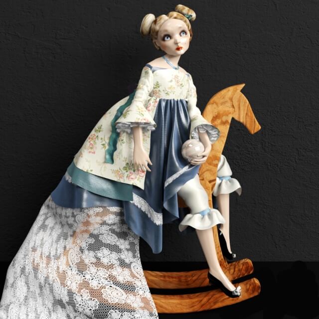 Alice Filippova马背上的玩具娃娃3D模型（OBJ,FBX,MAX）