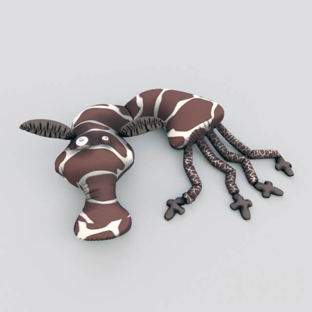 长颈鹿布偶玩具3D模型（OBJ,FBX,MAX）