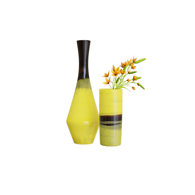 黄色装饰花瓶3D模型（OBJ,FBX,MAX）