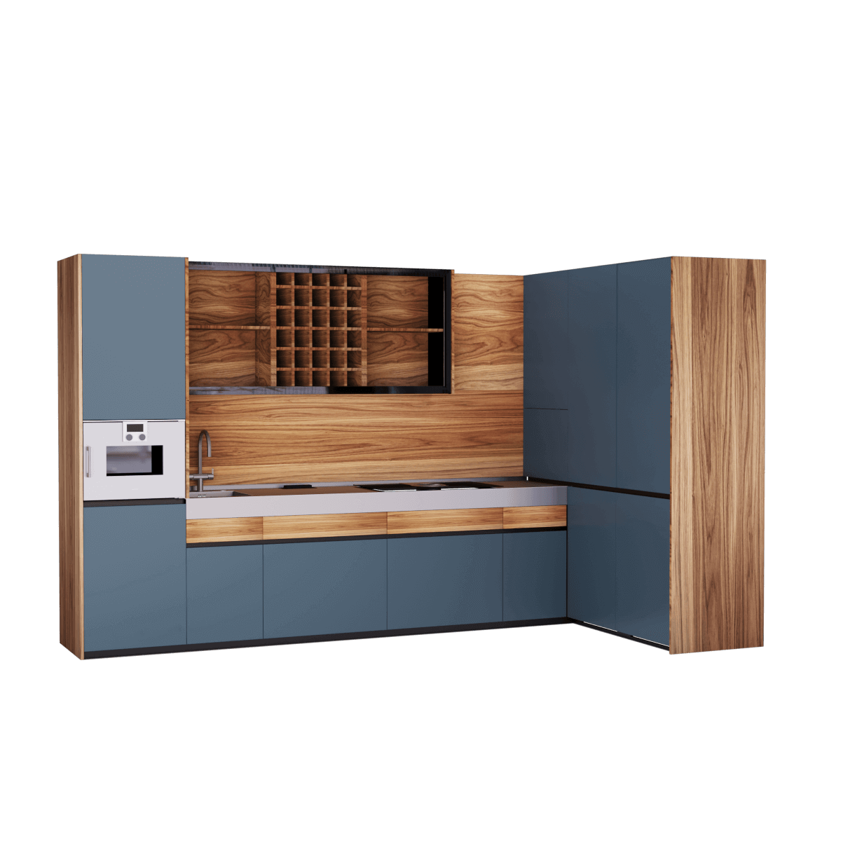 厨房整体橱柜3D模型（OBJ,FBX,MAX）