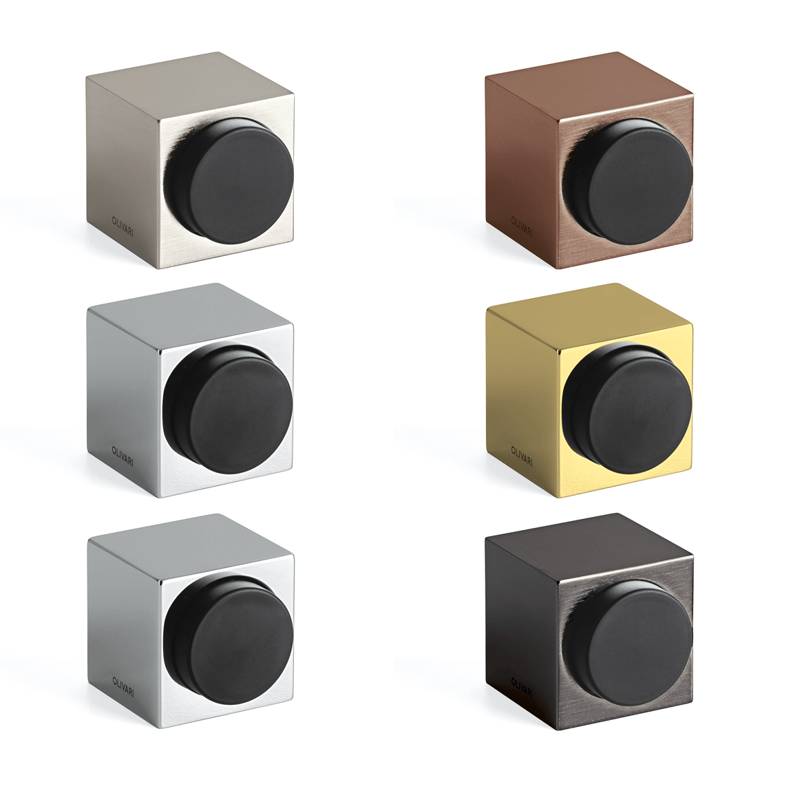Olivari Cubo方形门吸11组颜色3D模型（OBJ,FBX,MAX）