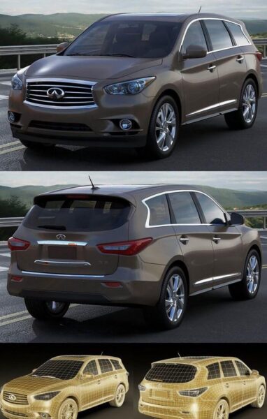 英菲尼迪  JX 2013 汽车越野车3D模型下载 (MAX,3DS,FBX,OBJ,C4D,LWO,TEX)