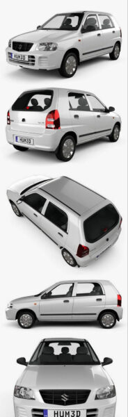 铃木 Maruti Alto 2012 汽车3D模型下载 (MAX,3DS,FBX,OBJ,C4D,LWO)