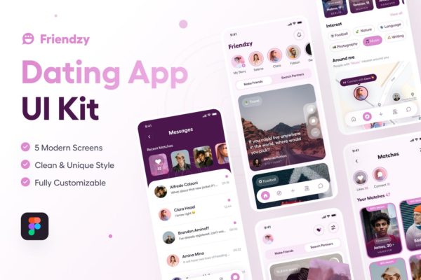 交友约会 App UI Kit (FIG)