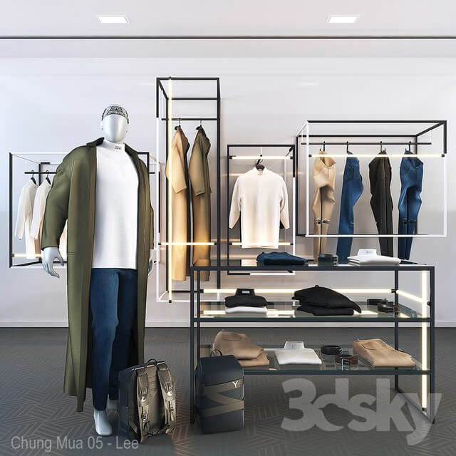 服装店3D模型（OBJ,MAX）