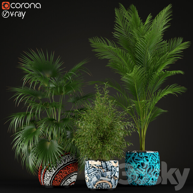 绿色植物盆景3D模型（FBX,MAX）