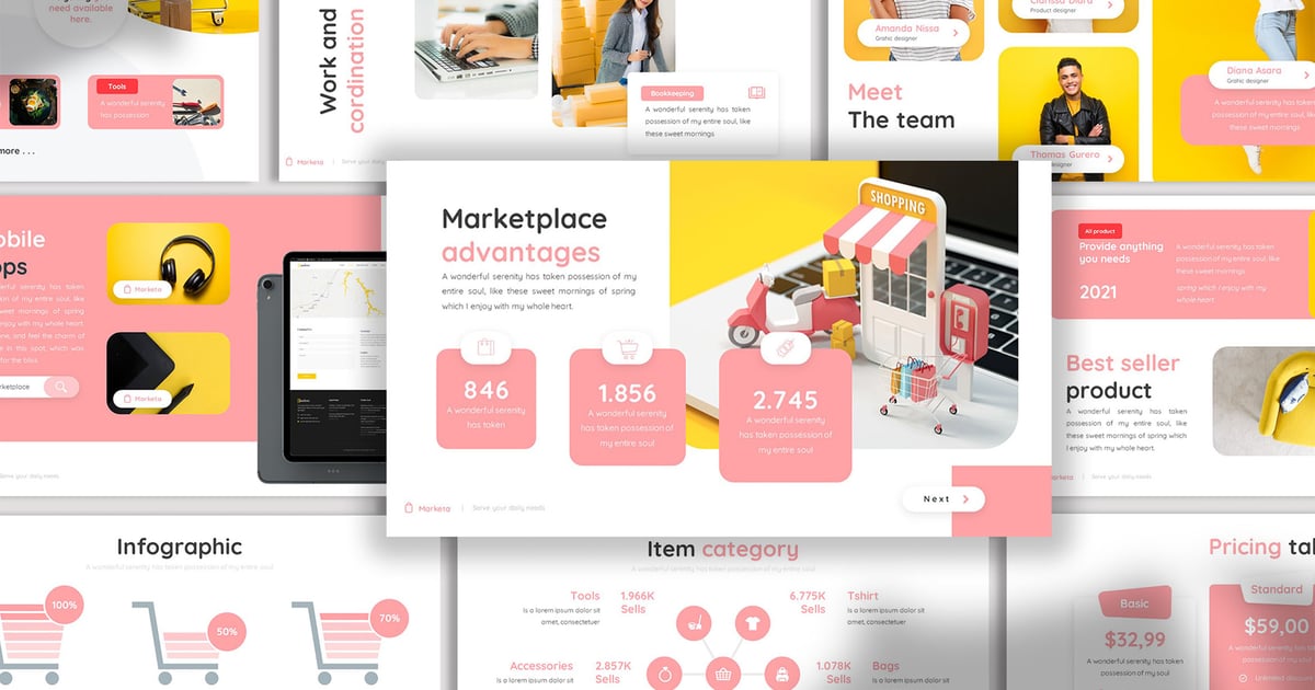 Marketa – 营销计划主题演讲模板