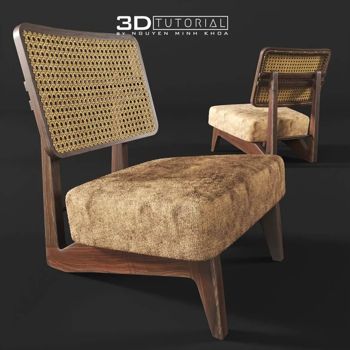 藤条编织的个性沙发椅3D模型下载 (Max)
