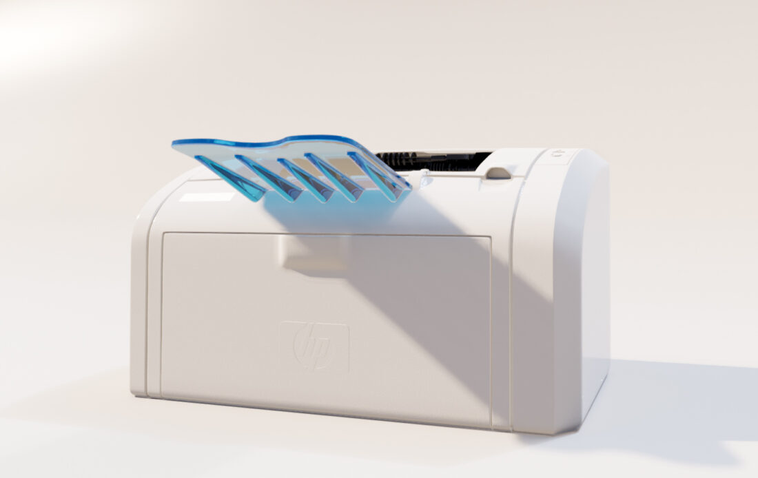 惠普 LaserJet 1018 激光打印机 3D 模型下载 (FBX,MAX)