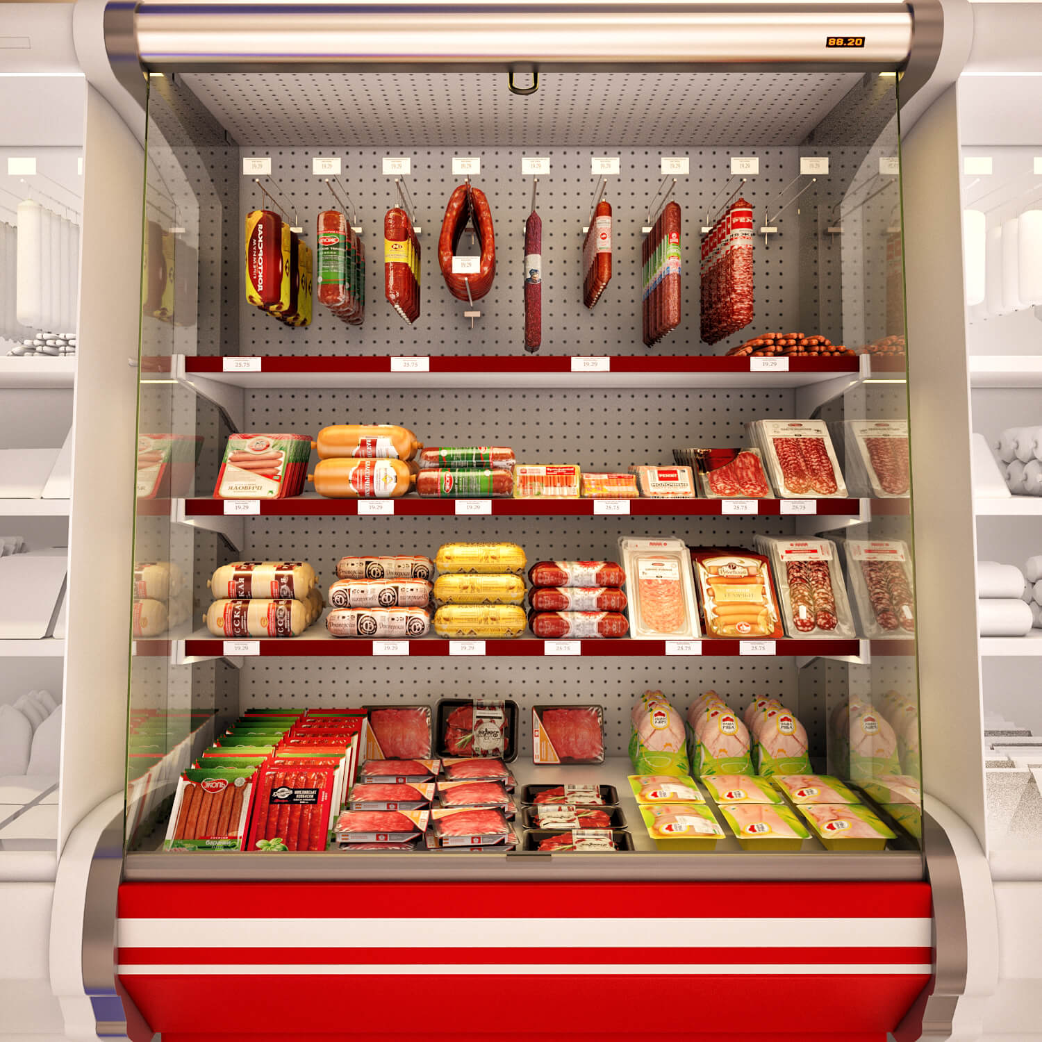 肉类冷藏柜3D模型（OBJ,MAX）