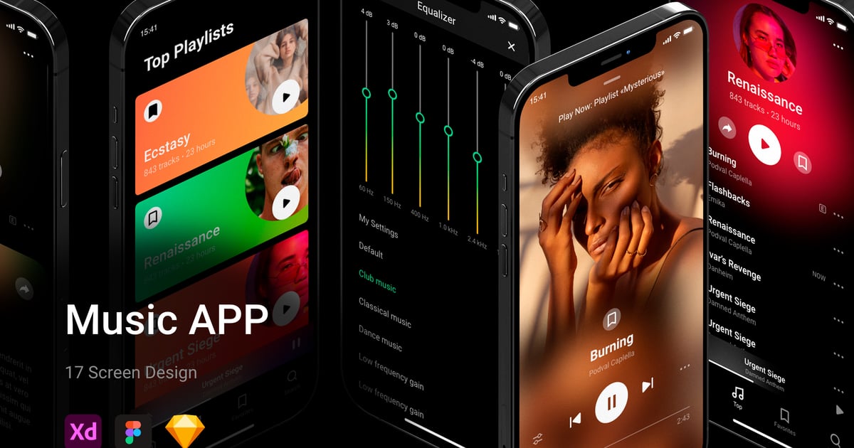 惊艳的音乐应用 UI 套件