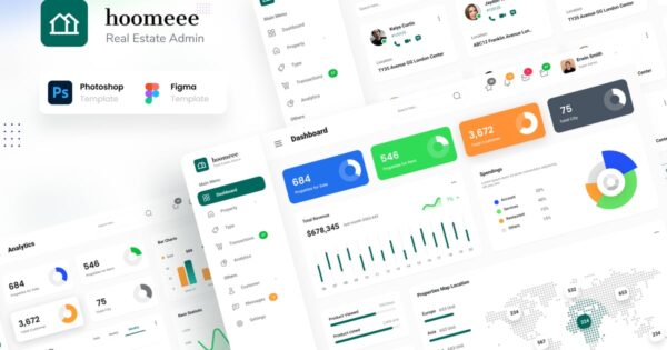 Hoomeee – 房地产管理后台模板