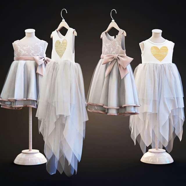 童装连衣裙3D模型（OBJ,MAX）