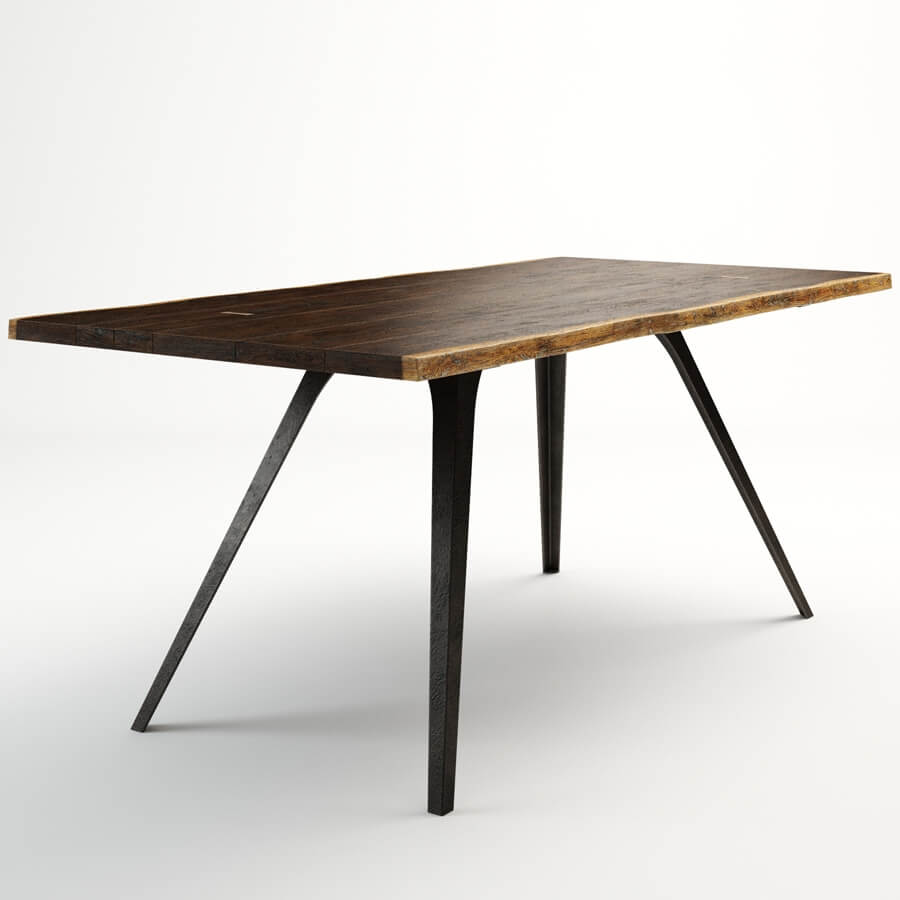 Gramercy Home实木餐桌3D模型（OBJ,FBX,MAX）