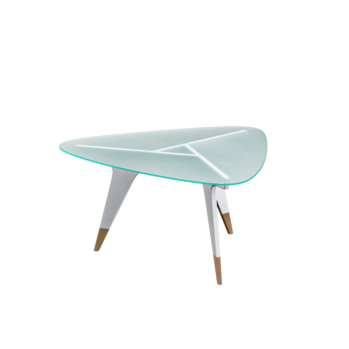 三角形圆角玻璃茶几3D模型（OBJ,FBX,MAX）