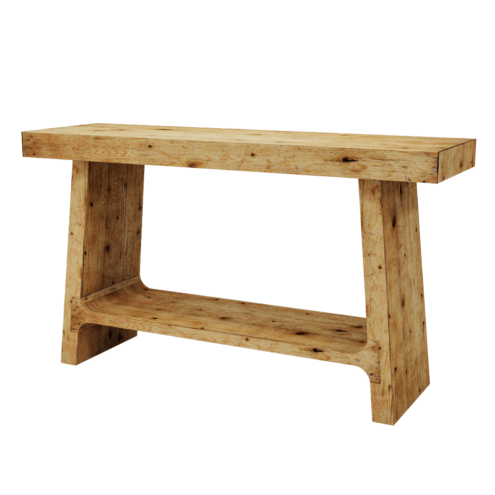 Rustic质朴风橡木长凳3D模型（OBJ,FBX,MAX）