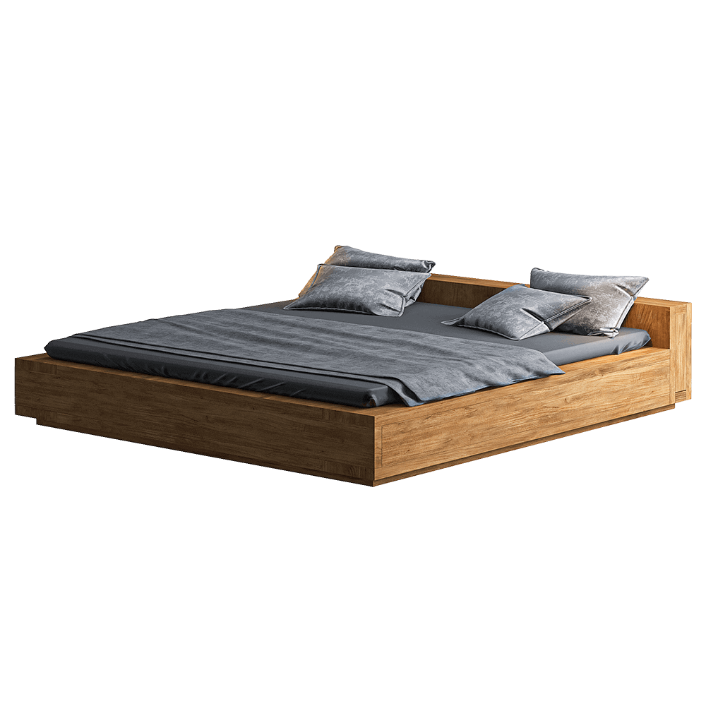 Lekk 230x250x54cm高实木床3D模型（OBJ,FBX,MAX）