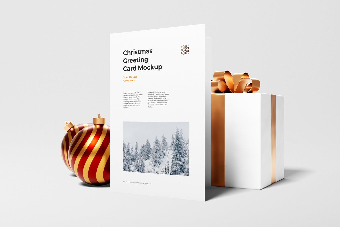 Christmas 卡片设计展示样机 (PSD)