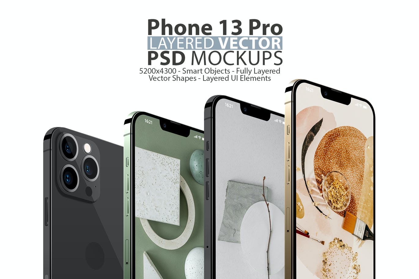 iPhone 13 Pro分层矢量模型 (PSD)