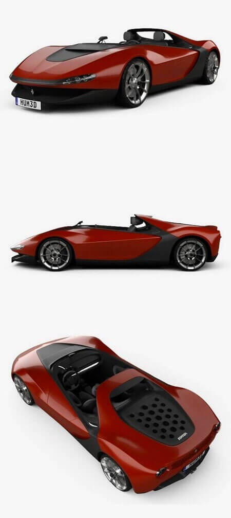 法拉利Pininfarina Sergio跑车3D模型（OBJ,MAX）