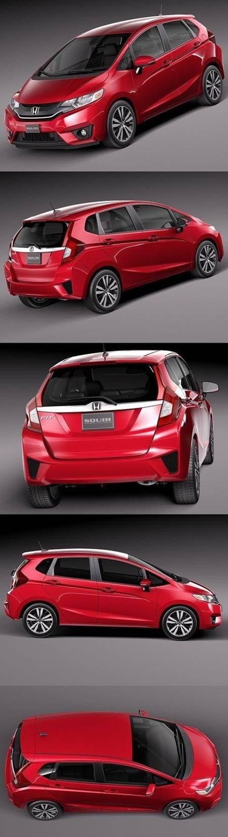 Honda Fit 2015本田飞度2015汽车3D模型（OBJ,FBX,MAX）