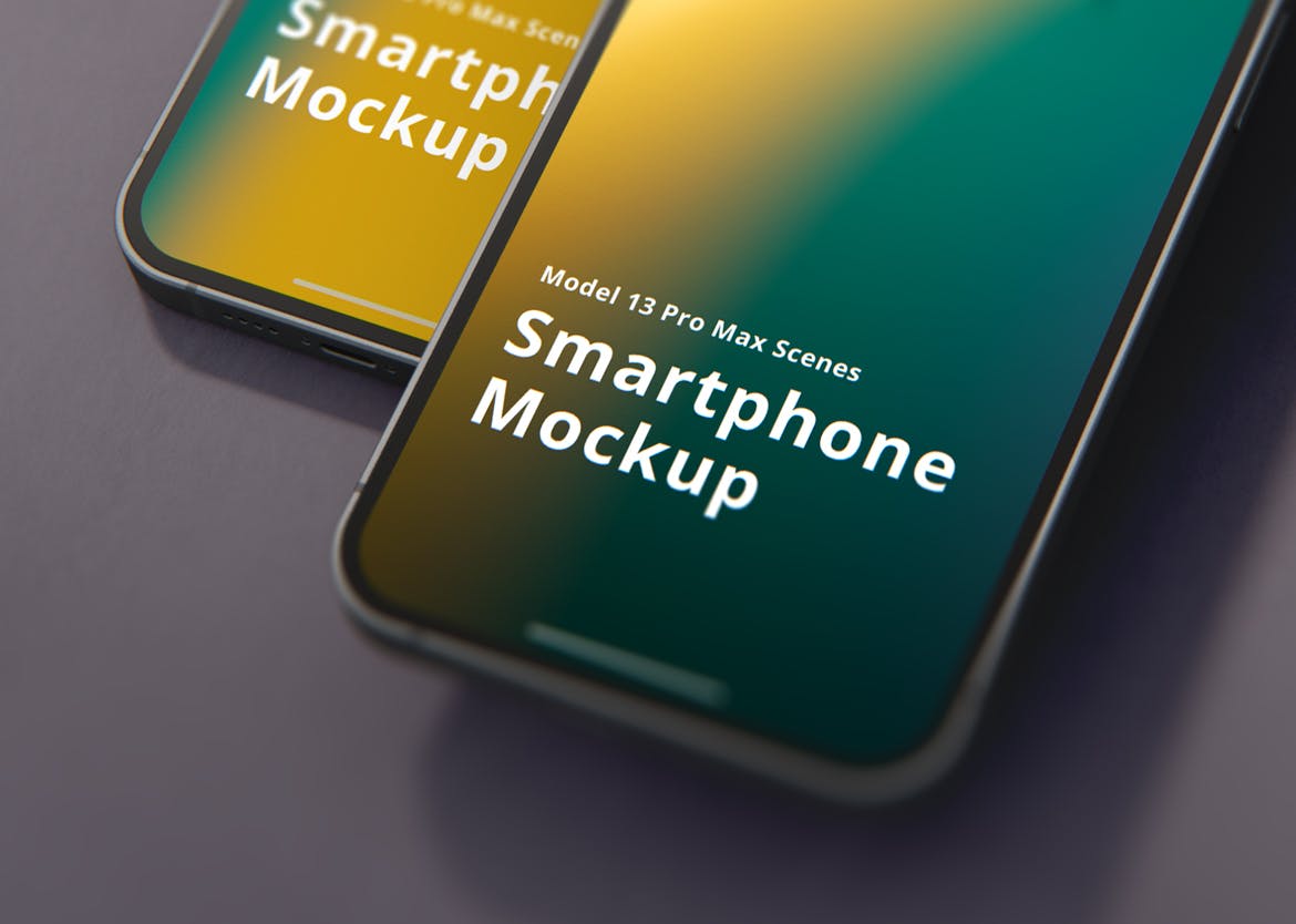 高品质的iPhone 13 Pro Max APP UI样机展示模型mockups