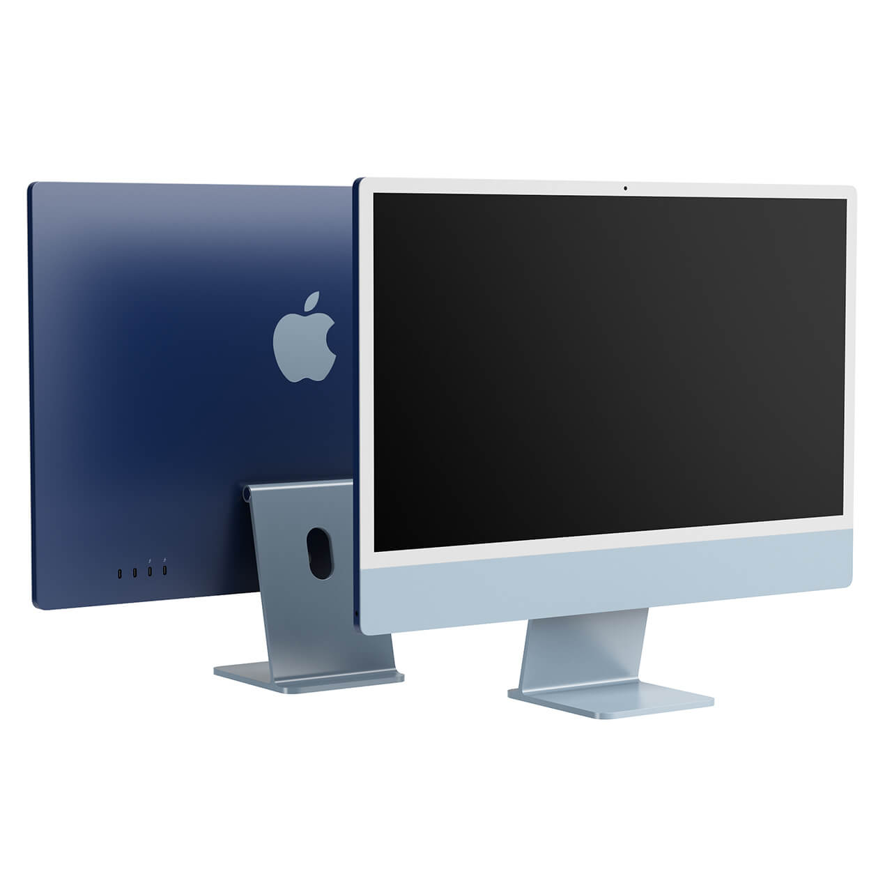 苹果iMac 24英寸2021年新款电脑3D模型（OBJ,FBX,MAX）