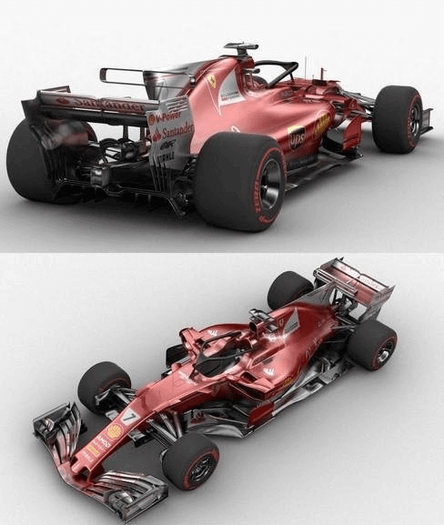 法拉利 SF71H F1方程式赛车 3D 模型下载(C4D,FBX,OBJ,MAX)