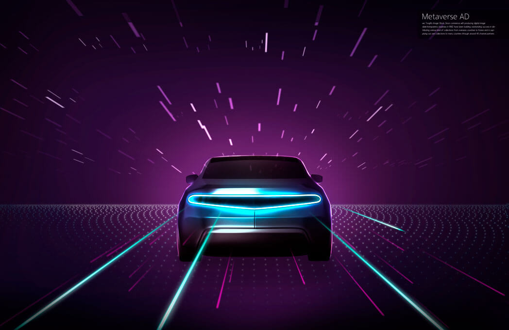 未来科技新能源汽车海报设计模板 (psd)