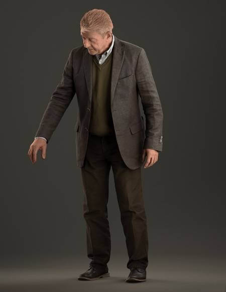 Pa Bisschop007老年男性人物3D模型（MAX）