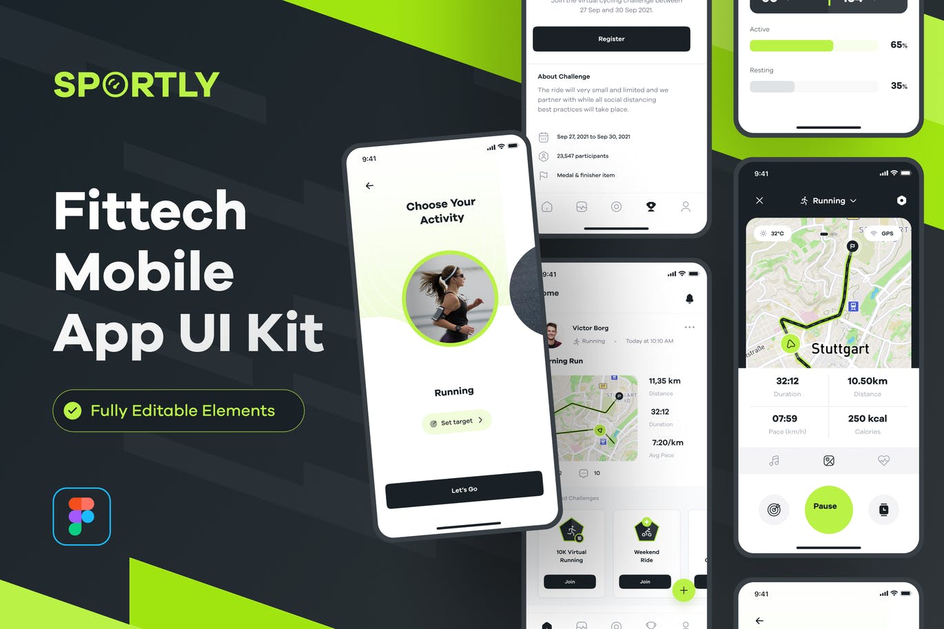 运动健身 UI Kit (FIG)