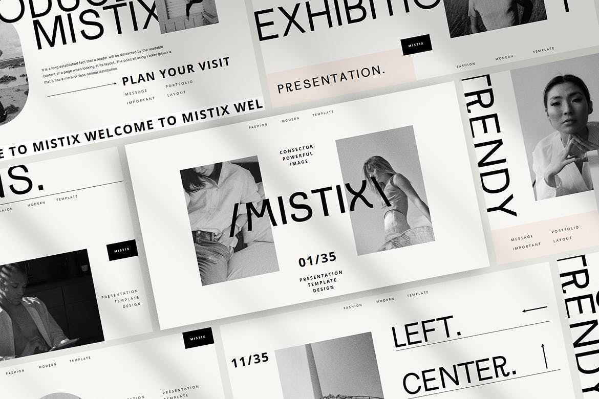 Mistix – 精美极简主义PPT演示模板(PPTX,PPT)