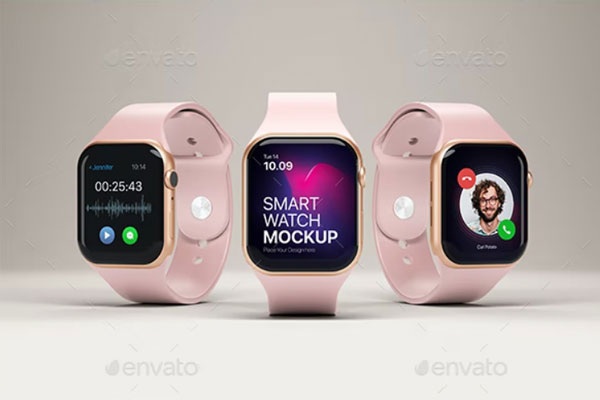 Apple Watch智能手表样机 (psd)