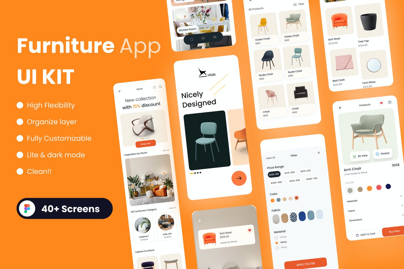 家具店App UI Kit (FIG)