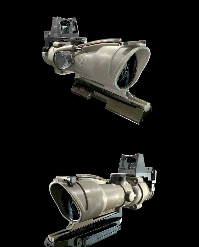 ACOG Scope瞄准镜3D模型（OBJ,FBX,MAX）