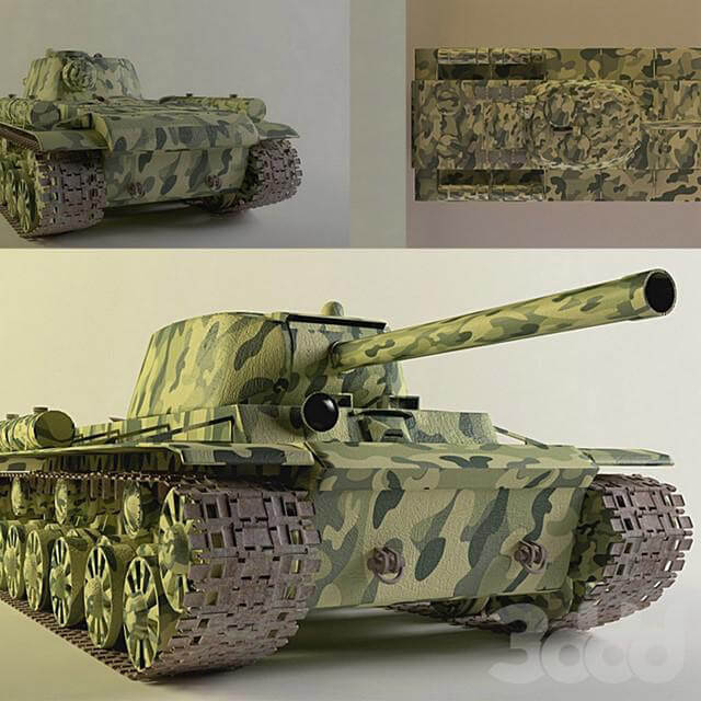 KV-1S重型坦克3D模型（OBJ,FBX,MAX）