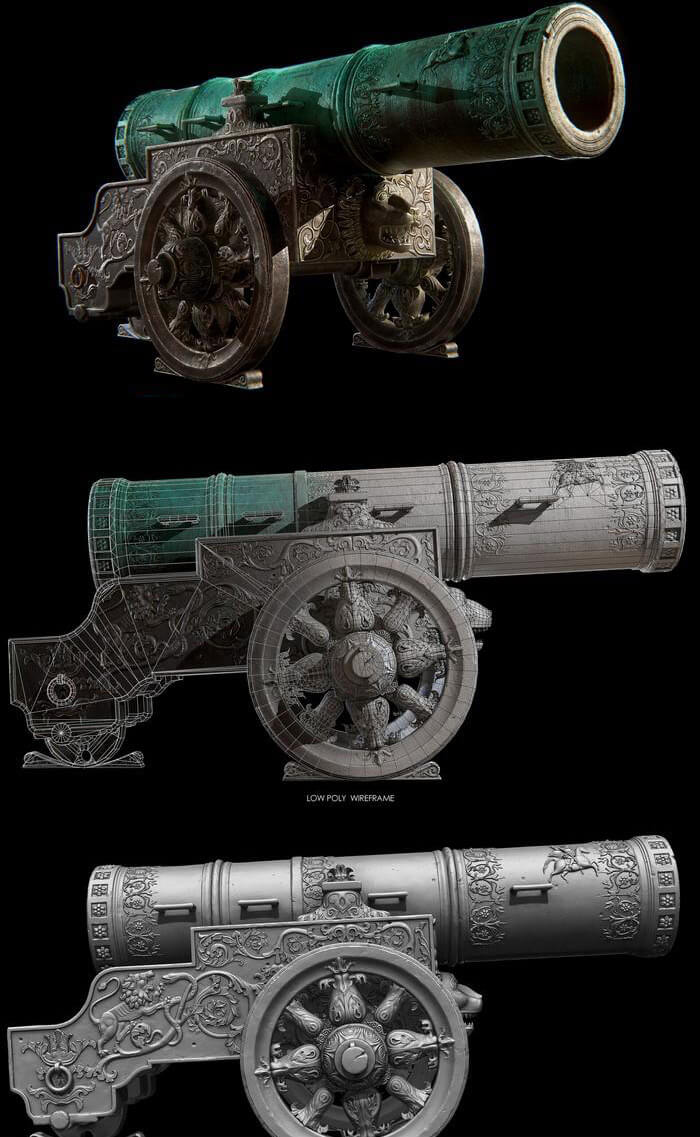 Tsar Cannon沙皇大炮3D模型（OBJ,FBX,MAX）