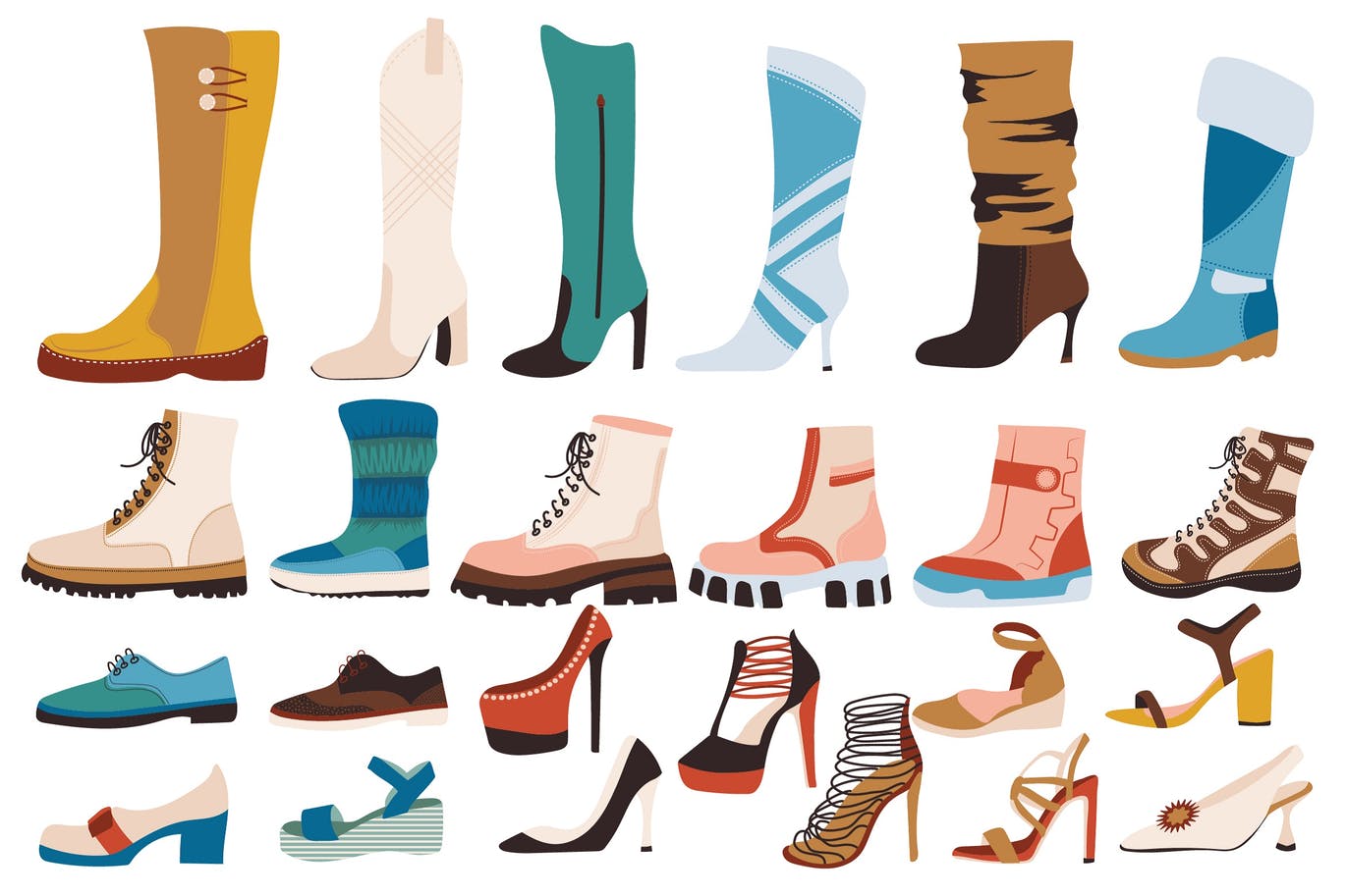 女士鞋子图案下载 (AI,EPS,JPG,PNG,PDF,SVG)